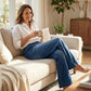 Damen-Jeans mit Kordelbund und Weitbeinschnitt