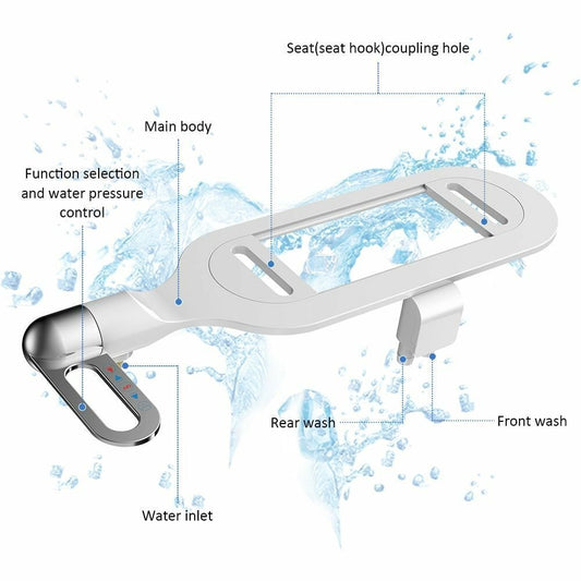 🚽Nichtelektrischer, hygienischer, selbstreinigender Bidet-Aufsatz für Toiletten mit Doppeldüse💦