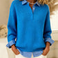 Damen-2-in-1-Pullover mit Kragen und Lagenlook🔥Kauf 2 Artikel versandkostenfrei