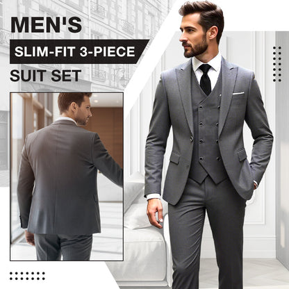 👔 70% RABATT! 🎩 Herren Slim-Fit 3-teiliges Anzugset – Elegante Passform, Hochwertiges Material & Perfekt für Formelle Anlässe 🤵