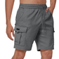 👖🔥 Lässige Herren-Cargoshorts mit elastischem Kordelzugbund & großen Taschen – bequem & praktisch. ✨