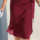 ✈️ Kostenloser Versand bei 2 Einkäufen ✈️Elegantes, einfarbiges Kleid
