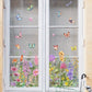 🌼 50% RABATT! 🖼️ Bunter Blumenstrauß-Fensteraufkleber – LETZTER TAG – Selbstklebend, Rückstandslos entfernbar & Sonnenschutz 🌸