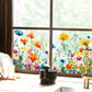 🌼 50% RABATT! 🖼️ Bunter Blumenstrauß-Fensteraufkleber – LETZTER TAG – Selbstklebend, Rückstandslos entfernbar & Sonnenschutz 🌸