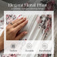 Damenkleid mit Blumenmuster, V-Ausschnitt und Falten