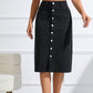 Damen-Jeansrock mit hoher Taille und A-Linien-Schnitt