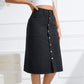 Damen-Jeansrock mit hoher Taille und A-Linien-Schnitt