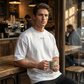 Oversize-T-Shirt für Herren, für Fitnessstudio und Freizeit