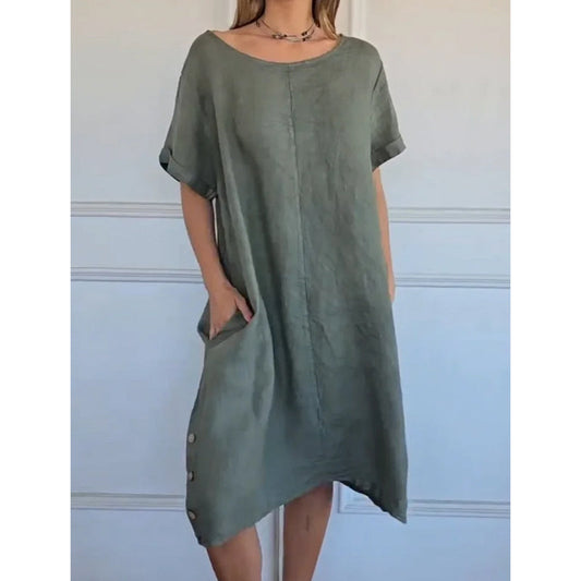 Lässiges Tunika-Kleid für Damen mit Taschen