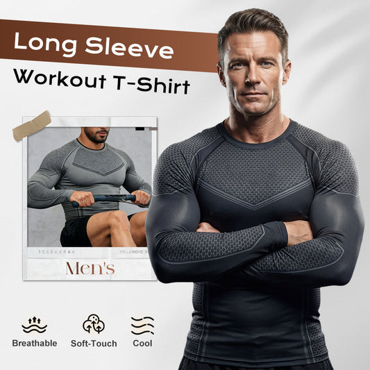 📢📢50% RABATT! ⏰Langarm-Trainingst-Shirt für Männer