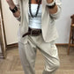 ✨✨👔 Klassischer Damen-Business-Anzug – Blazer mit Kragen + Hose. Bügelfrei & zeitlos✨