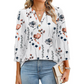 🌸Frühjahrsverkauf: 60% reduziert 👕Casual Damen-Oberteil mit Print und V-Ausschnit