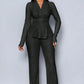 2-teiliges Set aus Peplum-Oberteil und Hose für Damen