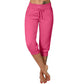 🔥Solange der Vorrat reicht 40 % Rabatt!🎉Damen 3/4 Jogginghose – Strickstoff, Hoher Bund mit Kordelzug, Mit Taschen