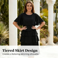 Elegantes Kleid mit gestuften Rüschenärmeln