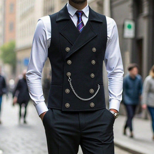 🔥Zeitlich begrenztes Angebot – Lässige Retro-Slim-Fit-Weste für Herren, passend zu Anzug oder Smoking