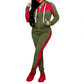 🔥"Effortless Style" Athleisure-Set: Figurschmeichelnder Color-Block Trainingsanzug für Damen
