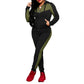 🔥"Effortless Style" Athleisure-Set: Figurschmeichelnder Color-Block Trainingsanzug für Damen