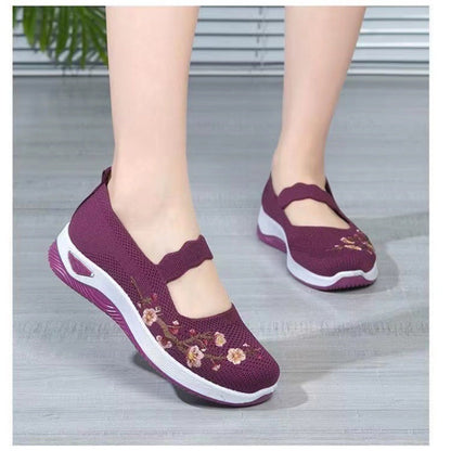 Lässige, atmungsaktive Stoffschuhe mit weicher Sohle aus Strick