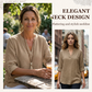 ⭐ Bestseller – Stylisches V-Neck-Oberteil mit Seitenknöpfen – vielseitig 🌸