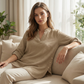 ⭐ Bestseller – Stylisches V-Neck-Oberteil mit Seitenknöpfen – vielseitig 🌸