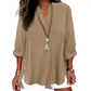 ⭐ Bestseller – Stylisches V-Neck-Oberteil mit Seitenknöpfen – vielseitig 🌸