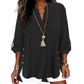 ⭐ Bestseller – Stylisches V-Neck-Oberteil mit Seitenknöpfen – vielseitig 🌸