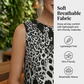 Ärmelloses Midikleid für Damen mit Leopardenmuster