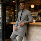 Modernes Set aus Tunika und Hose mit Stehkragen für Herren