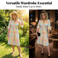 🌺Sommerliches A-Linien-Kleid mit Taillenband und Blumenmuster für den Alltag