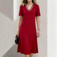 👗Elegantes Damen V-Ausschnitt Mesh-Kleid