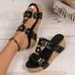 Bequeme Plateau-Sandalen