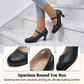 Elegante Pumps mit runder Spitze und Fesselriemen