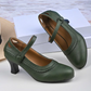 Elegante Pumps mit runder Spitze und Fesselriemen