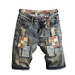 🔥 Zerrissene Jeansshorts für Herren – Patchwork-Design für einen coolen Streetstyle-Look 👖✨
