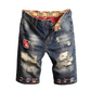 🔥 Zerrissene Jeansshorts für Herren – Patchwork-Design für einen coolen Streetstyle-Look 👖✨