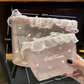 Tragbare Kosmetiktasche aus transparentem Netzstoff