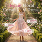 Elegantes Maxikleid im Blumenmuster mit Korsett-Optik