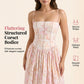 Elegantes Maxikleid im Blumenmuster mit Korsett-Optik