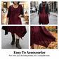 👗 Women's Plus Size Casual Flowy Dress – asymmetrischer Saum, weicher Stoff, schmeichelhafte Passform. ✨