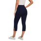 Elastische Yoga-Caprihosen mit Bauchformung für Damen