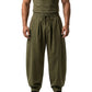 Weite Herrenhose mit Kordelzug in der Taille
