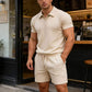 Jacquard-Set aus T-Shirt und Shorts für Herren