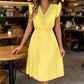 👗🌸 Elegantes V-Ausschnitt-Spitzenkleid mit Rüschenärmeln