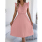 👗🌸 Elegantes V-Ausschnitt-Spitzenkleid mit Rüschenärmeln