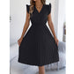👗🌸 Elegantes V-Ausschnitt-Spitzenkleid mit Rüschenärmeln