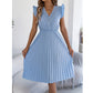 👗🌸 Elegantes V-Ausschnitt-Spitzenkleid mit Rüschenärmeln