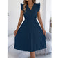 👗🌸 Elegantes V-Ausschnitt-Spitzenkleid mit Rüschenärmeln