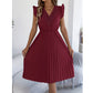 👗🌸 Elegantes V-Ausschnitt-Spitzenkleid mit Rüschenärmeln