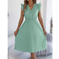 👗🌸 Elegantes V-Ausschnitt-Spitzenkleid mit Rüschenärmeln